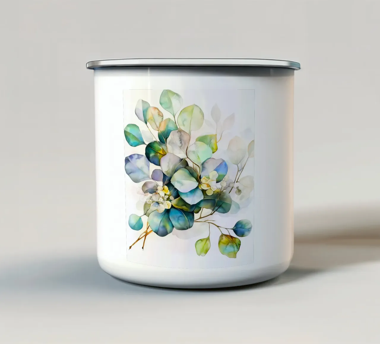 Fiori selvatici Fiori sempreverdi 32 tazza in smalto da Justyna Jaszke JBJart