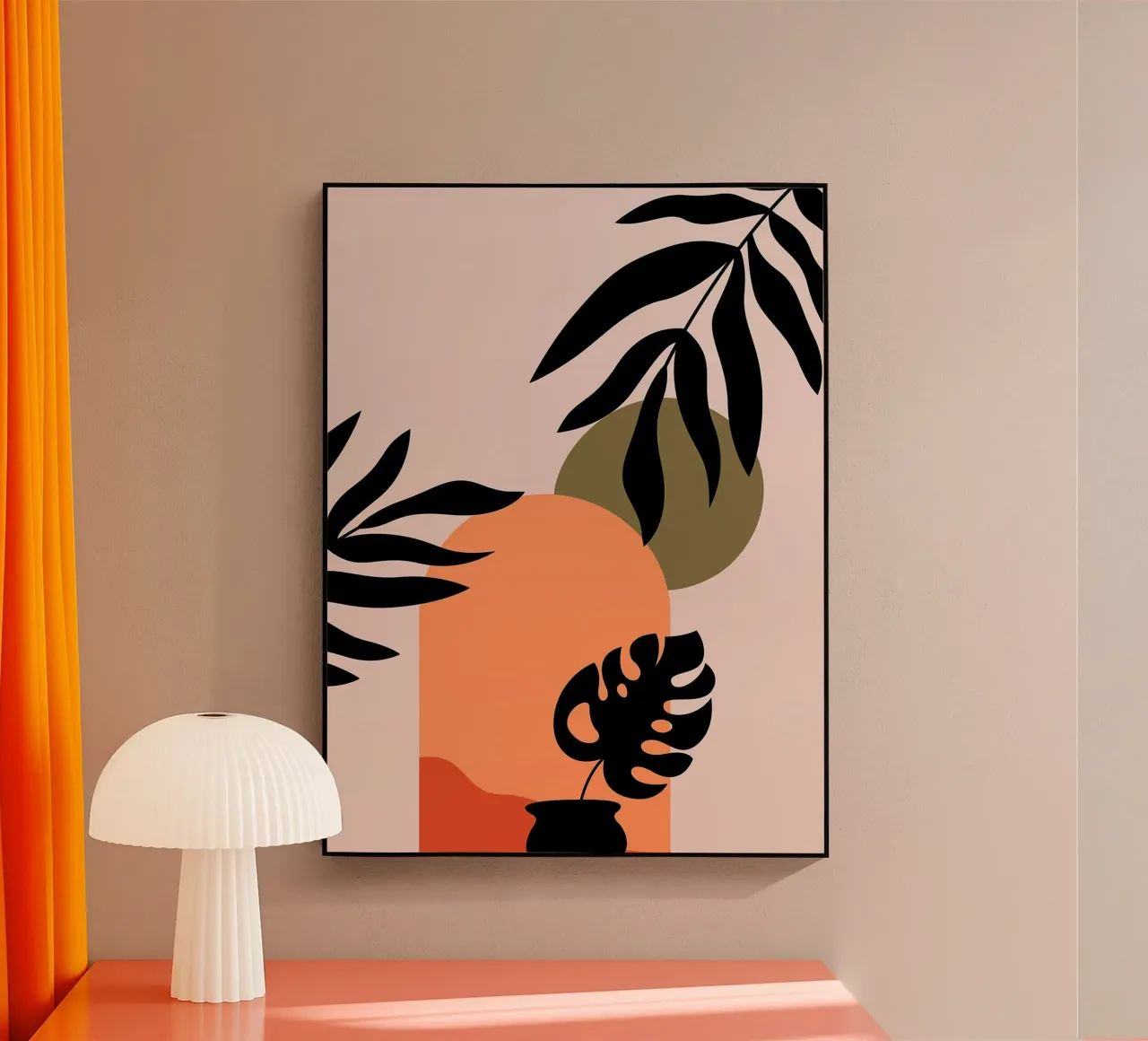 Monstera forme geometriche plexiglass da Liam Johnson