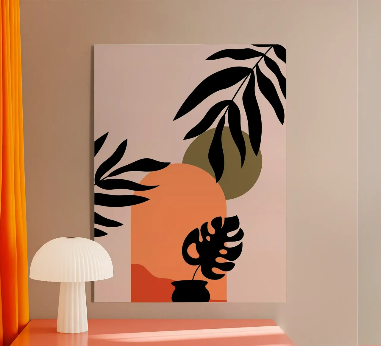 Monstera forme geometriche plexiglass da Liam Johnson
