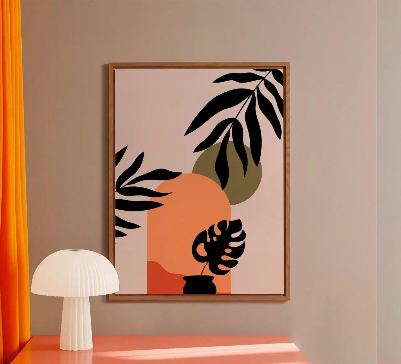 Monstera forme geometriche alluminio dibond da Liam Johnson