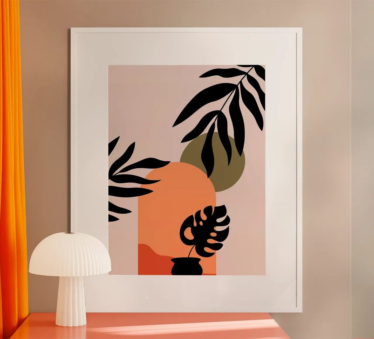 Monstera forme geometriche carta hahnemühle da Liam Johnson