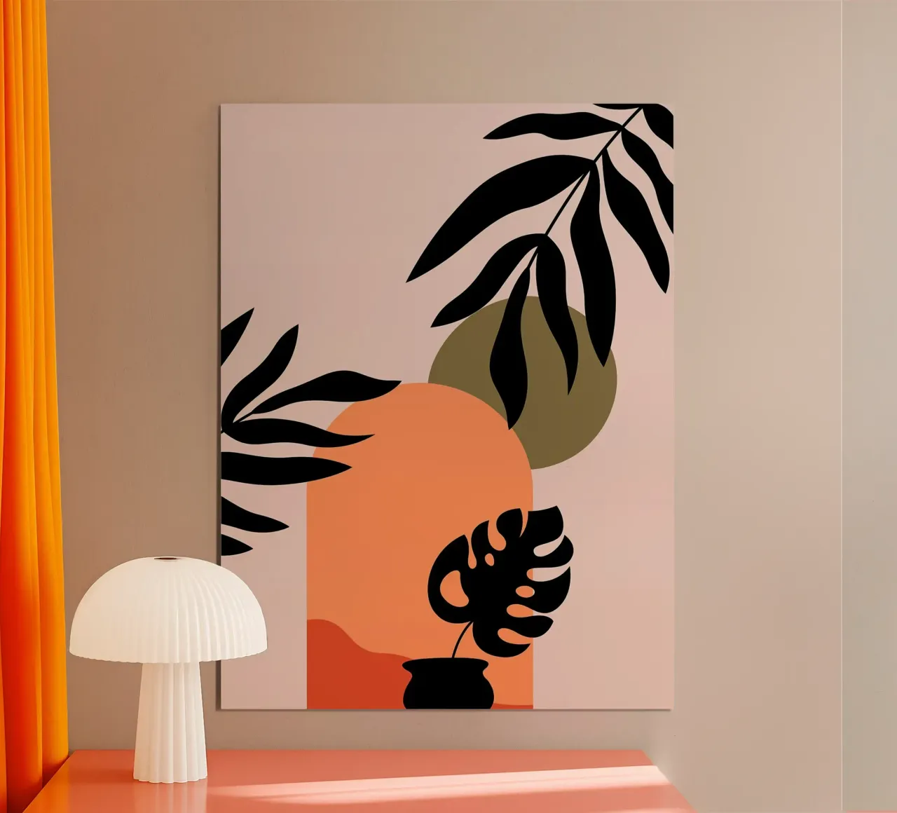 Monstera forme geometriche carta hahnemühle da Liam Johnson