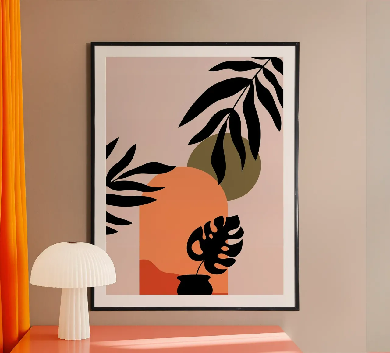 Monstera forme geometriche carta hahnemühle da Liam Johnson