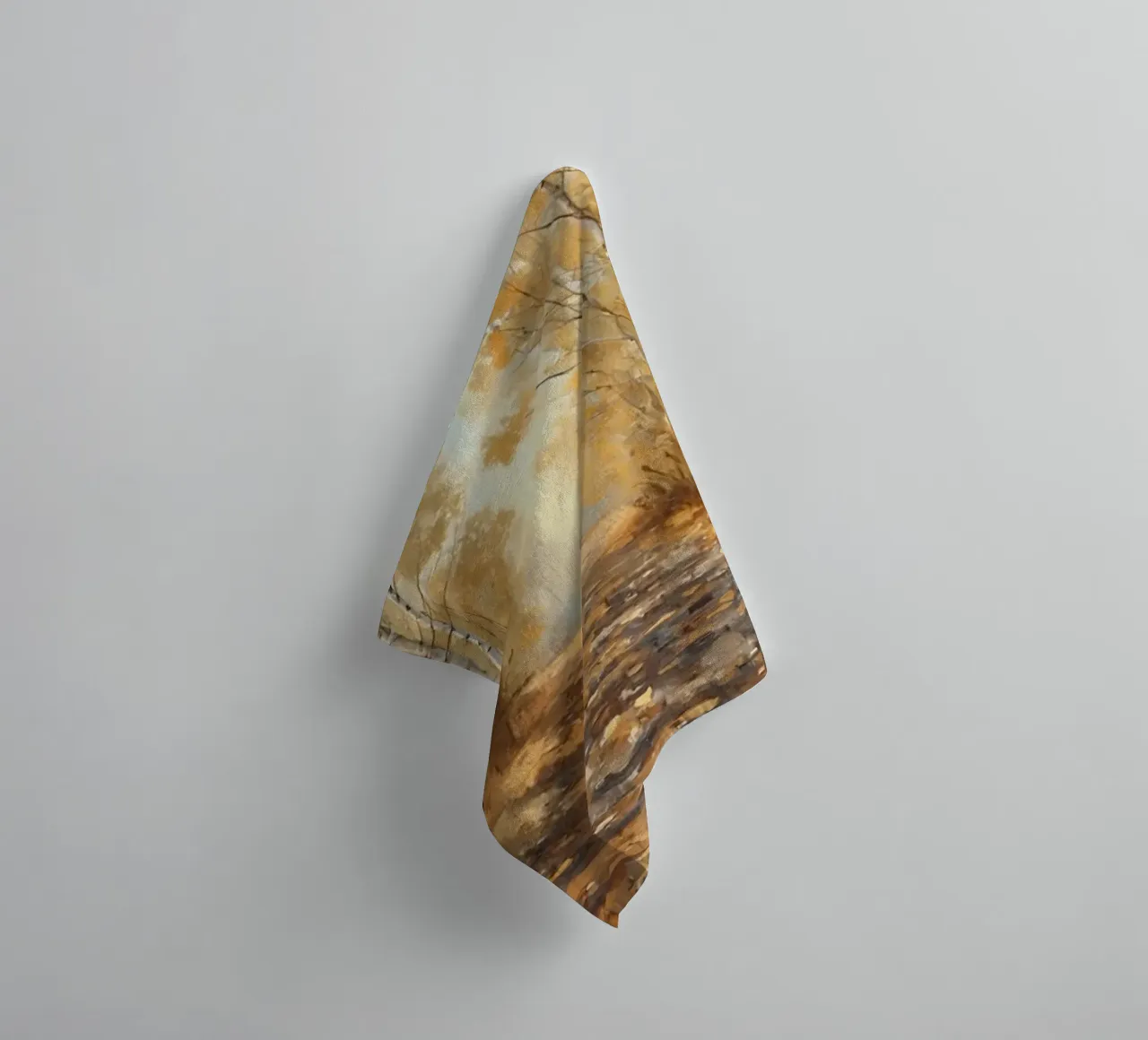 Birch Forest Path in Autumn towel by DesignDoodle