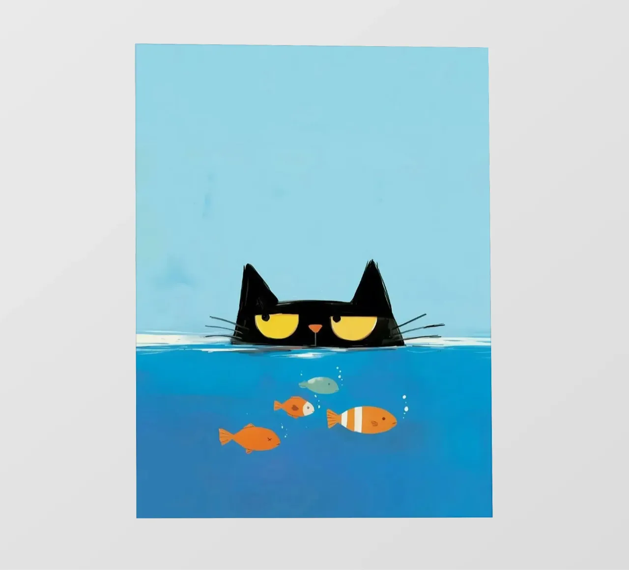 cat and fish pool pellicola backlit da feny