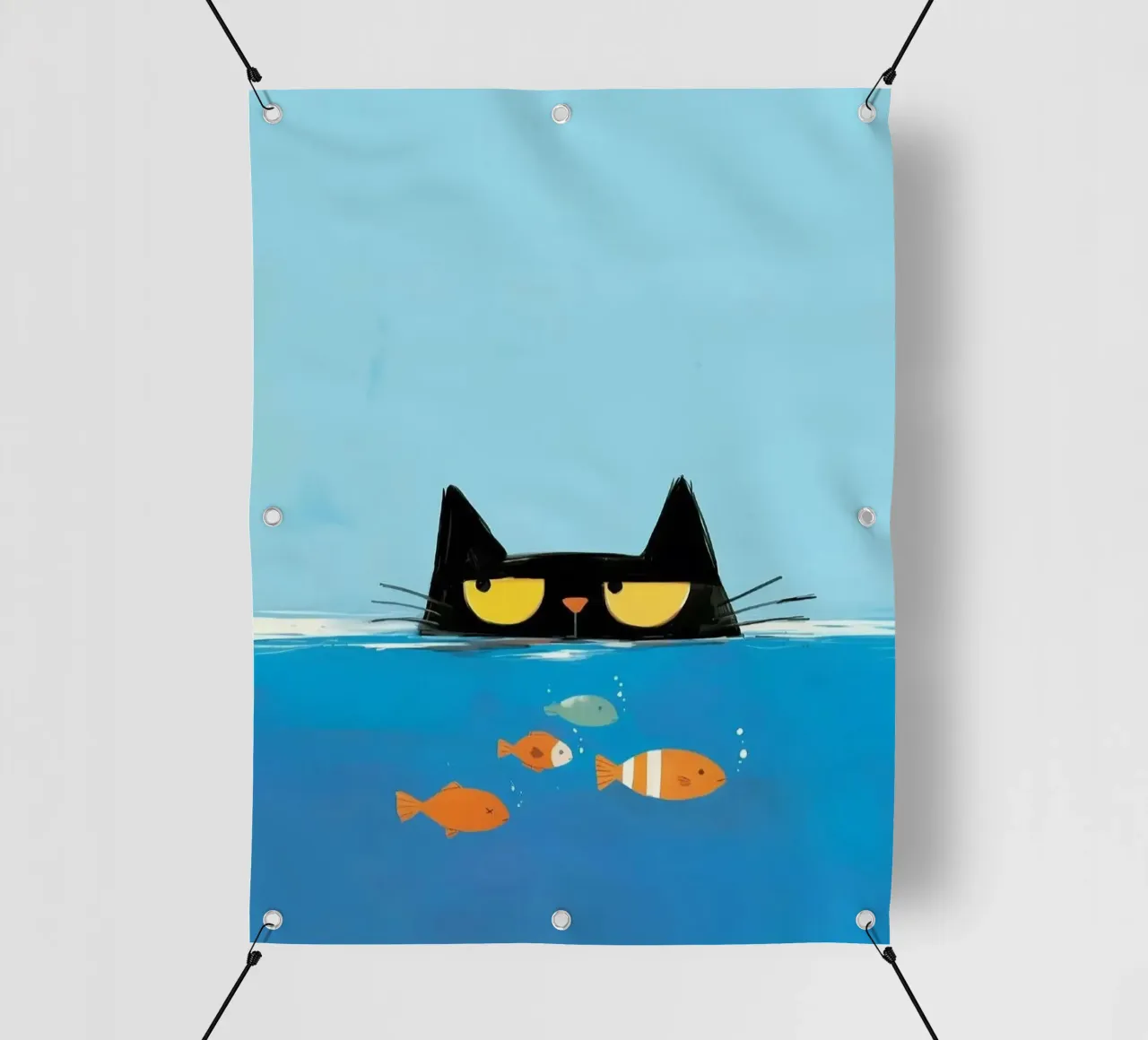 cat and fish pool telo in pvc da feny