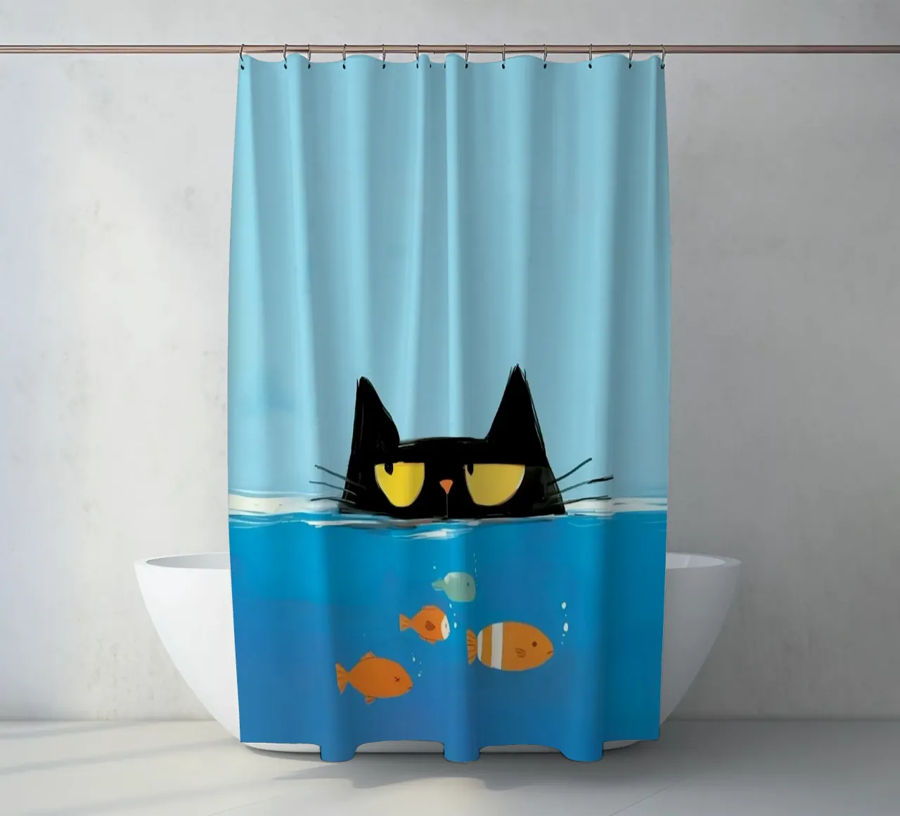 cat and fish pool tenda da doccia da feny