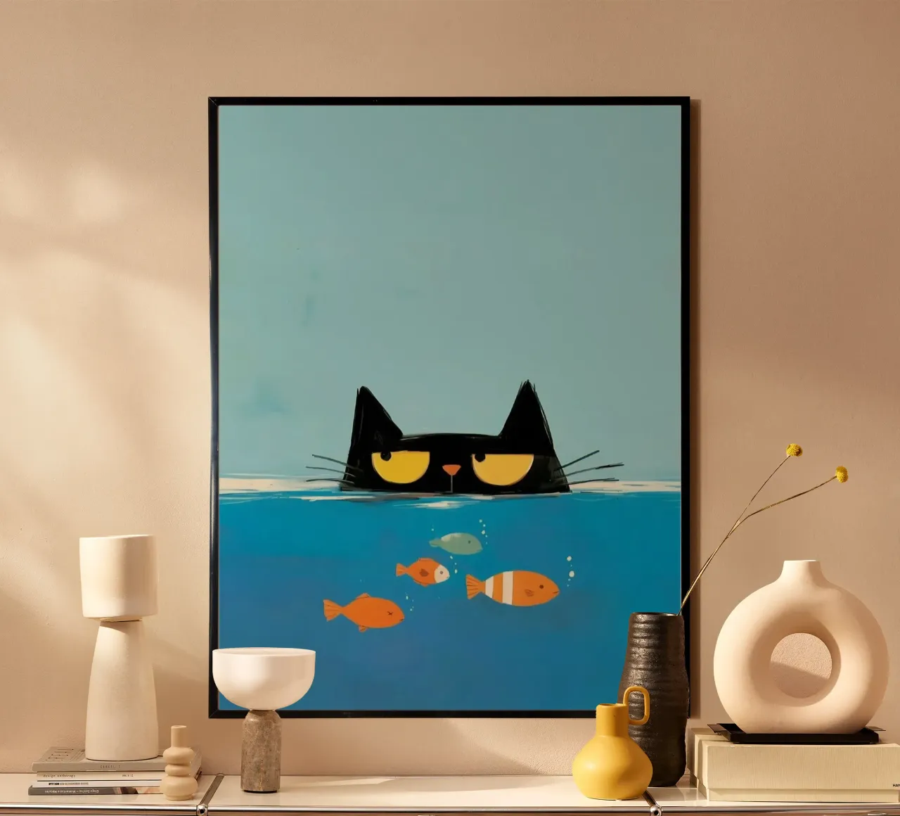cat and fish pool carta hahnemühle da feny