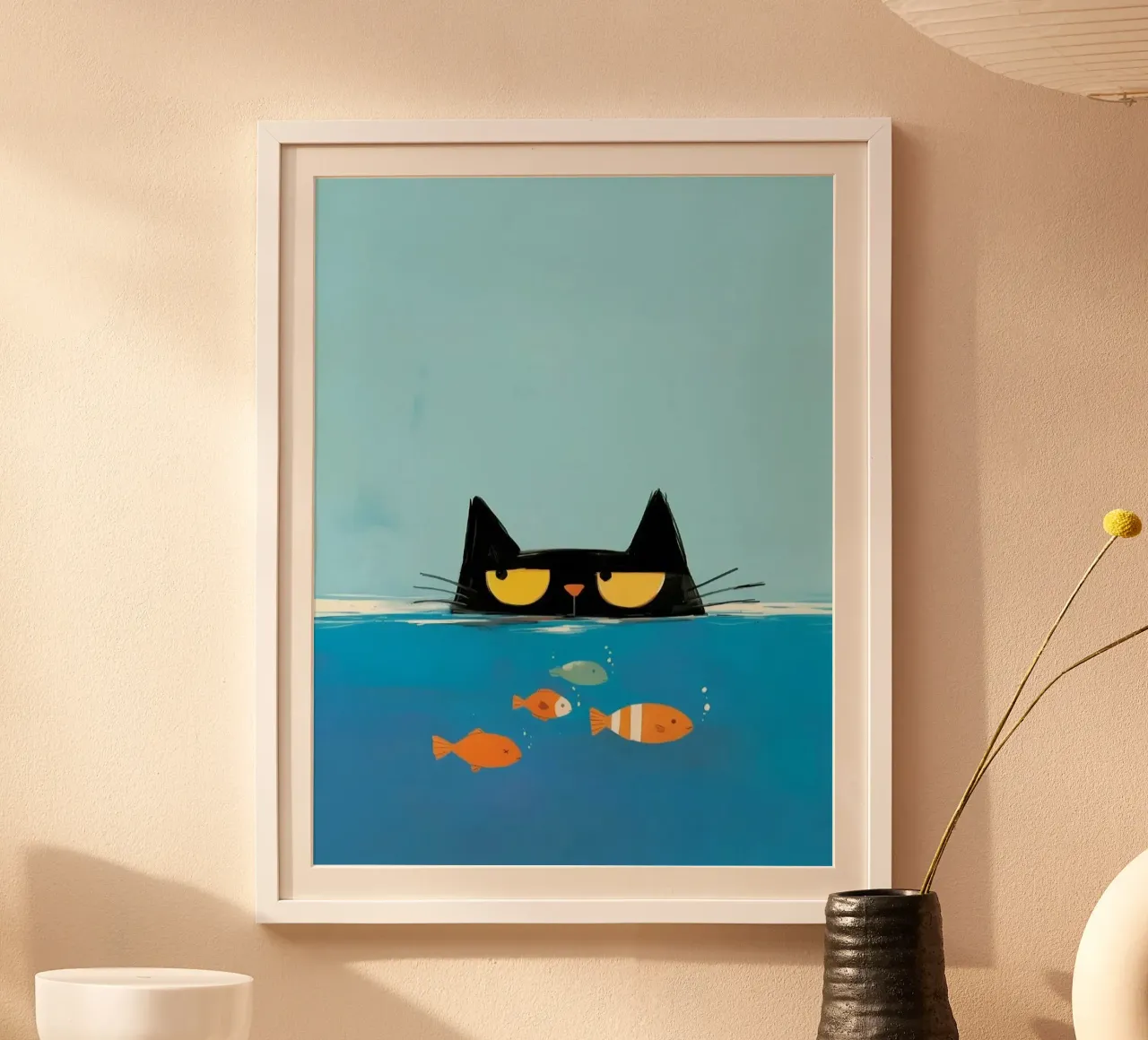 cat and fish pool carta hahnemühle da feny