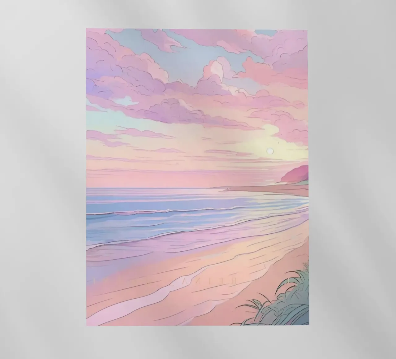 pink gradient beach pellicola backlit da feny