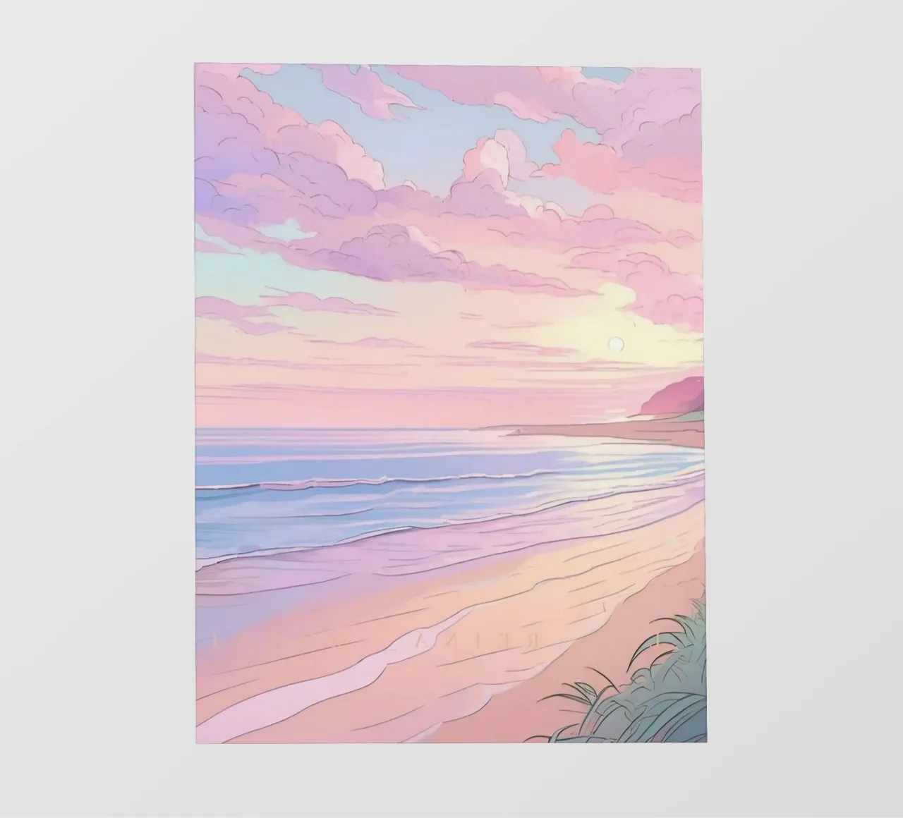 pink gradient beach pellicola backlit da feny