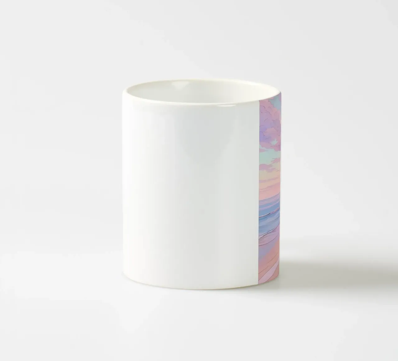 pink gradient beach tazza in ceramica da feny