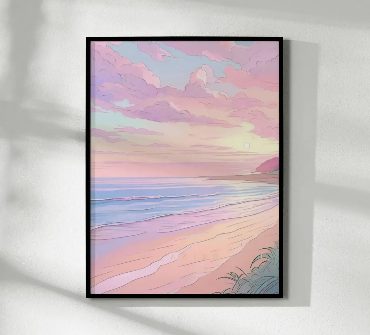 pink gradient beach carta hahnemühle da feny