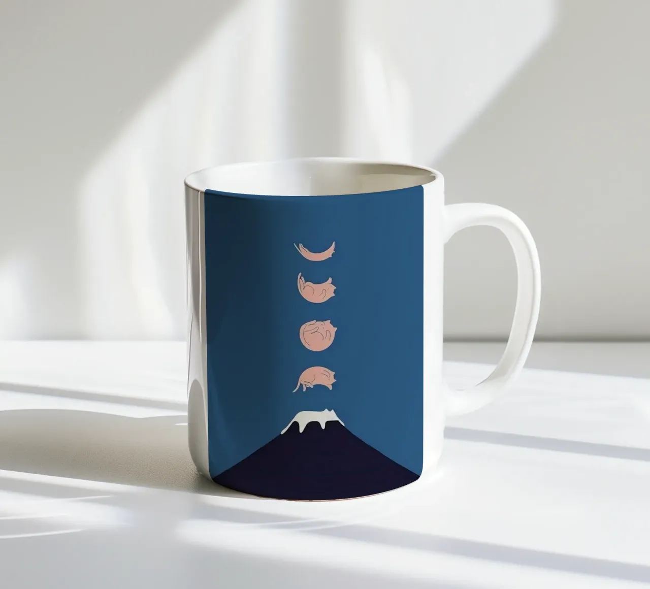 cat flowing tazza in ceramica da feny