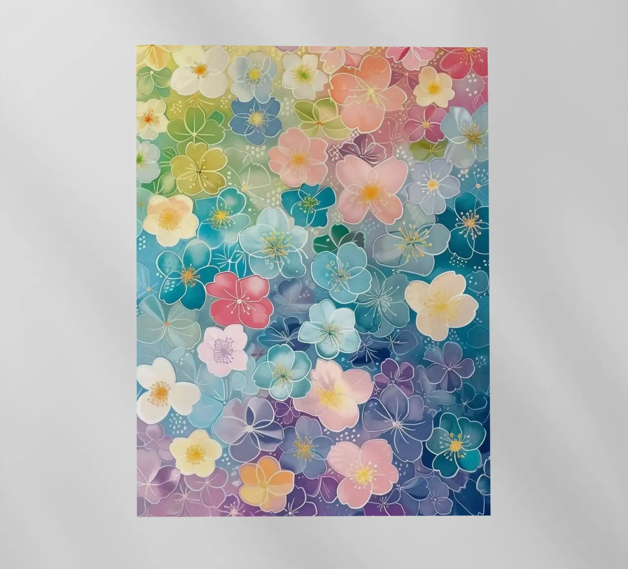 gradient color flower pellicola backlit da Keyn