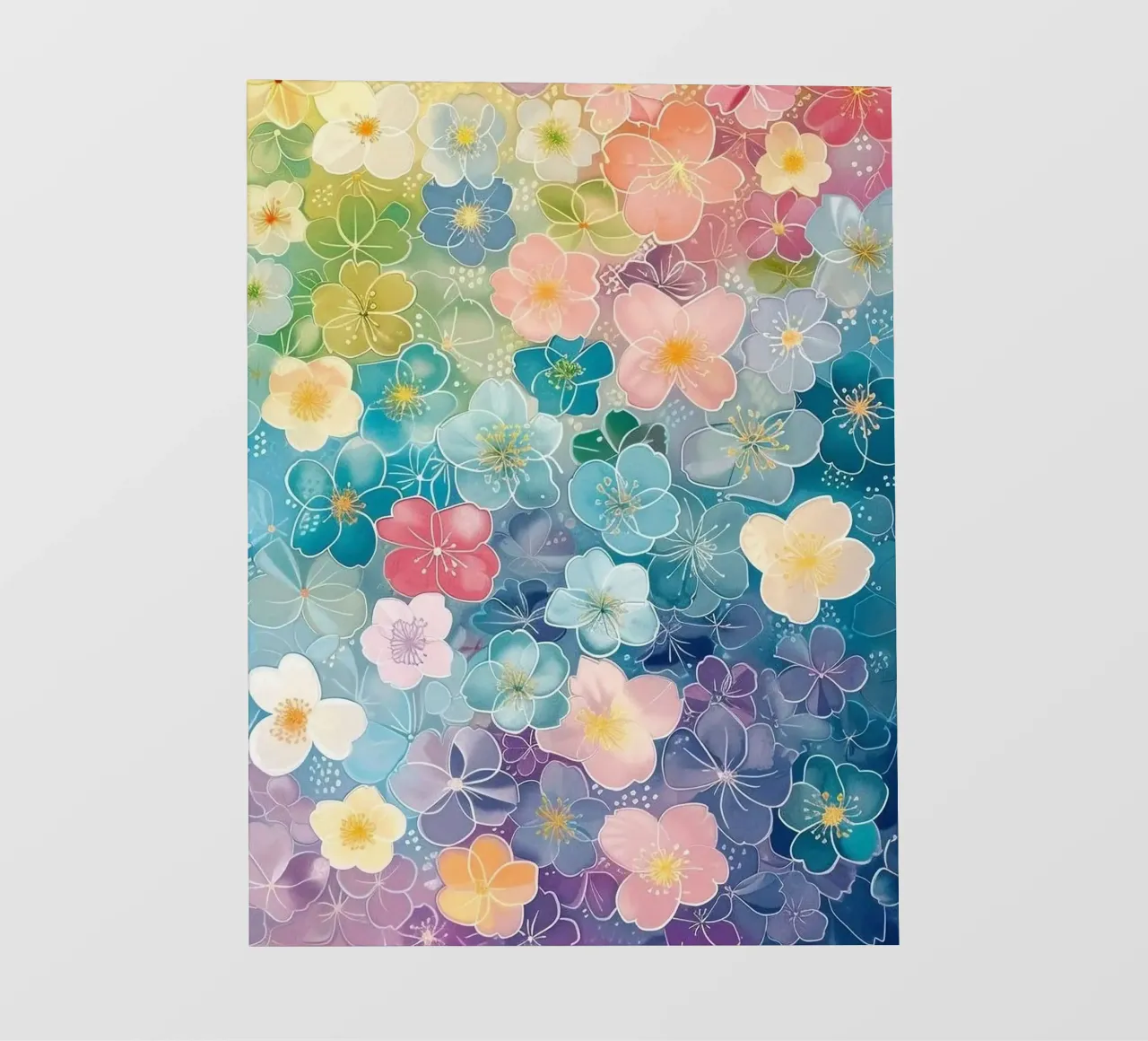 gradient color flower pellicola backlit da Keyn