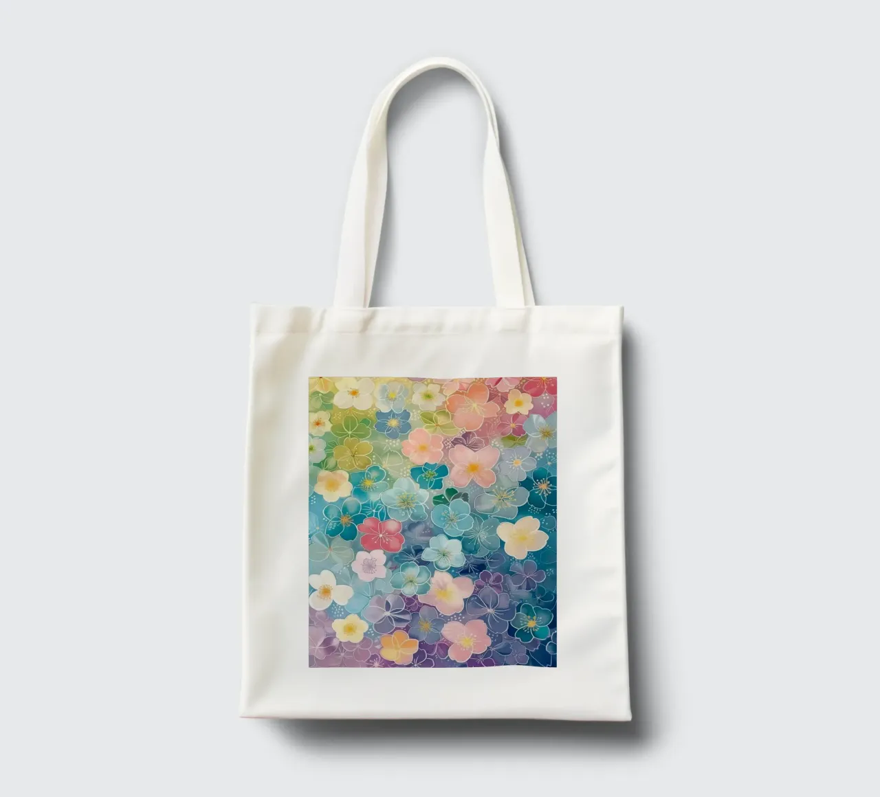 gradient color flower borsa in juta da Keyn