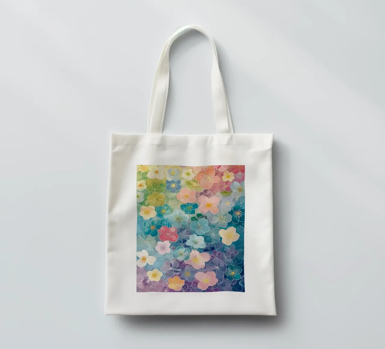 gradient color flower borsa in juta da Keyn