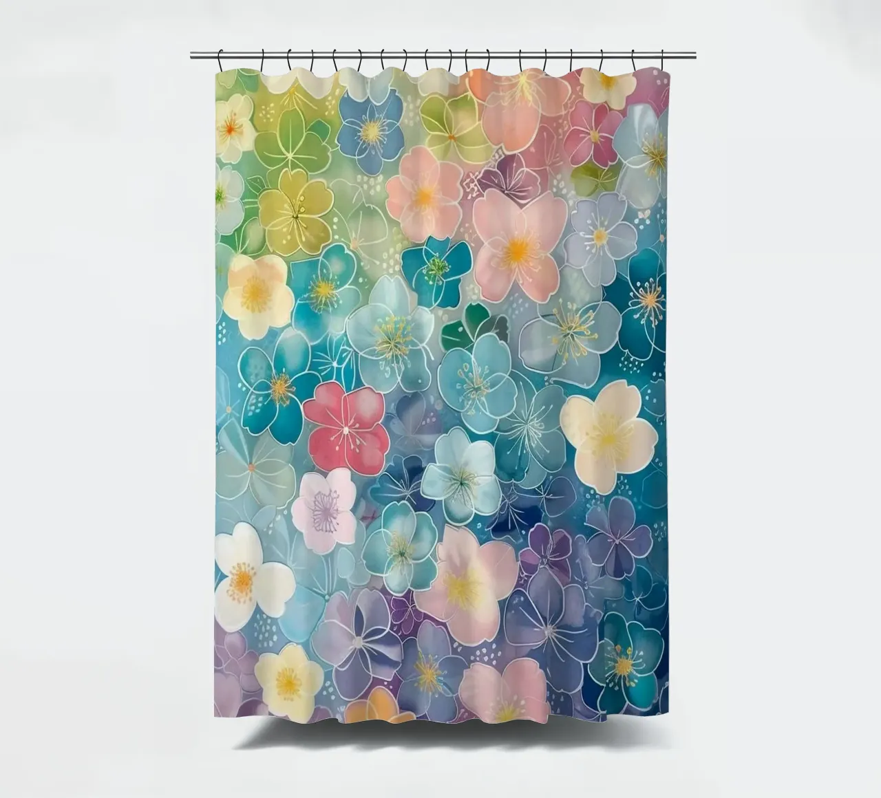 gradient color flower tenda da doccia da Keyn