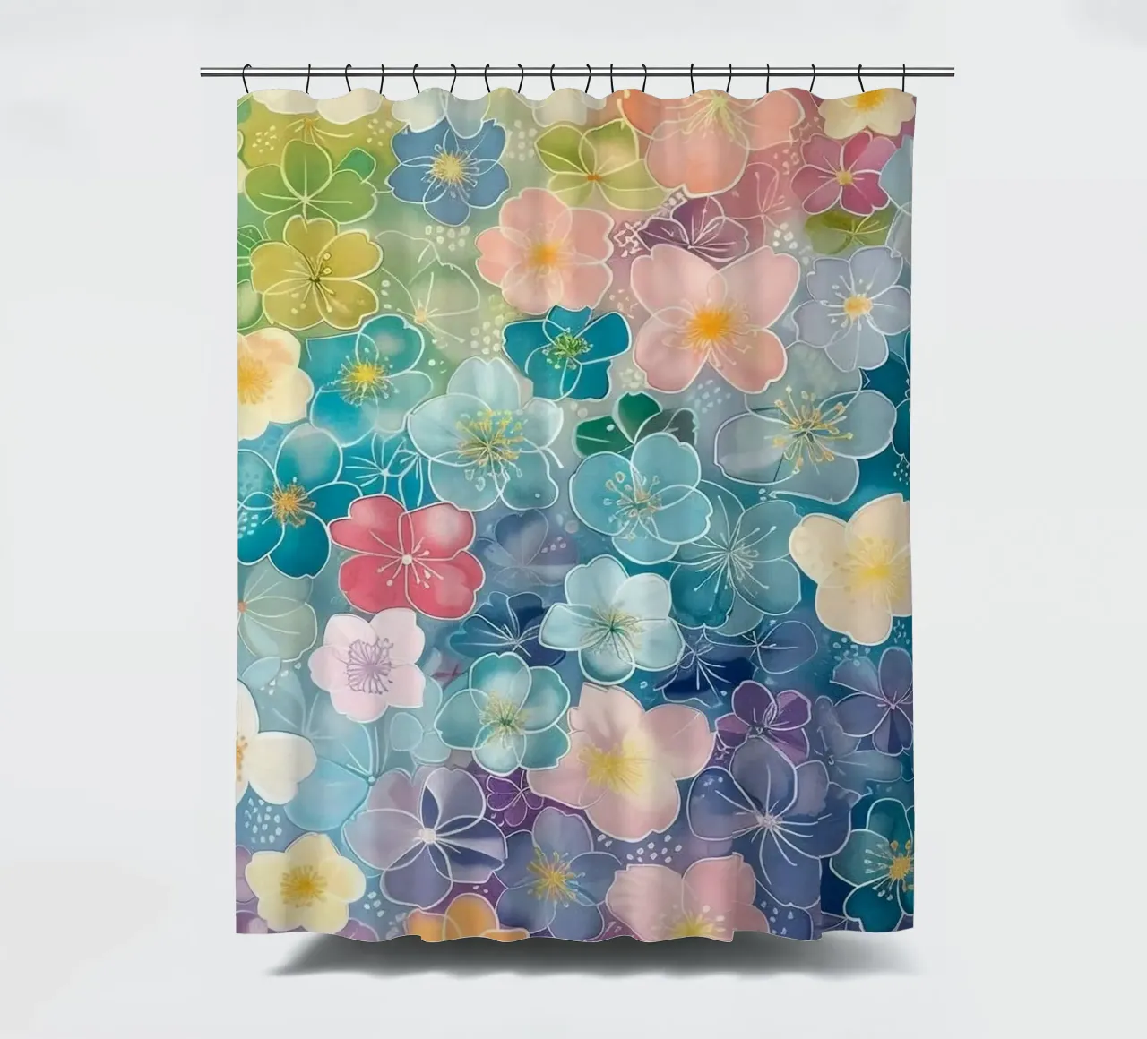 gradient color flower tenda da doccia da Keyn