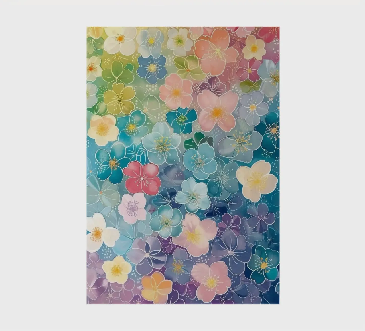 gradient color flower notebook by Keyn