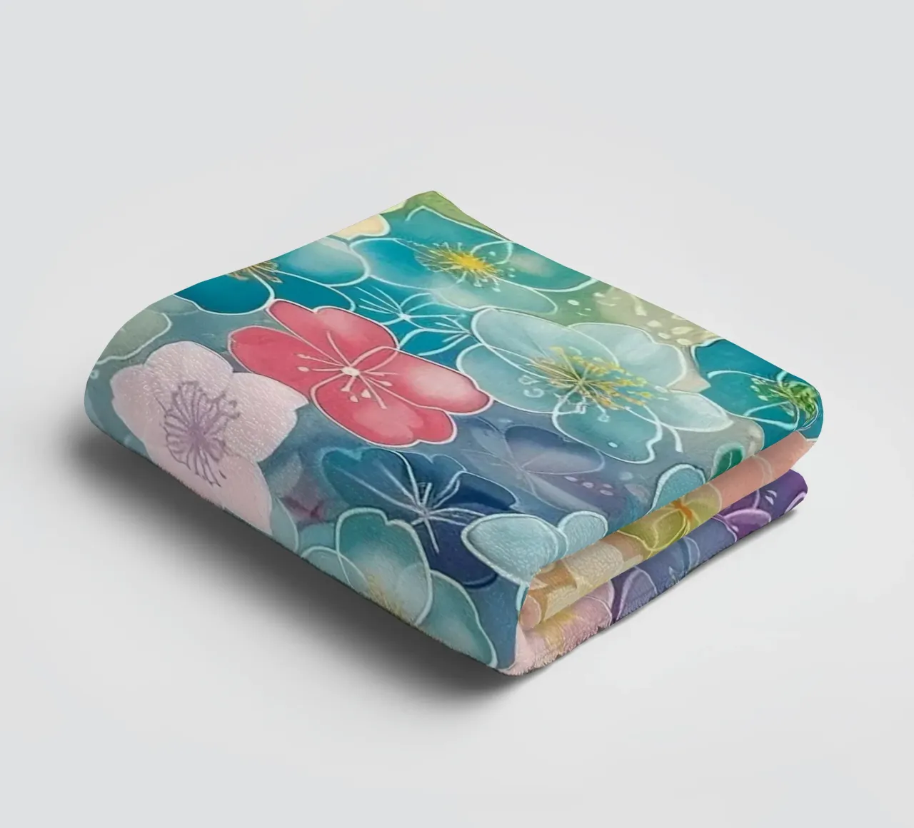gradient color flower asciugamano da bagno da Keyn