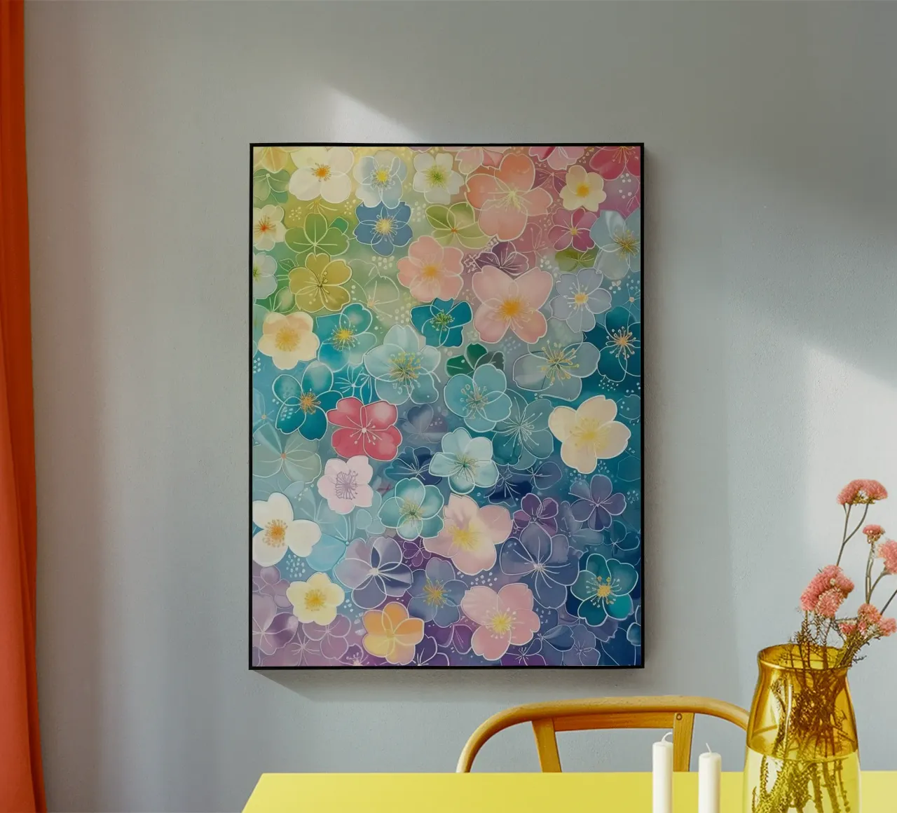 gradient color flower plexiglass da Keyn