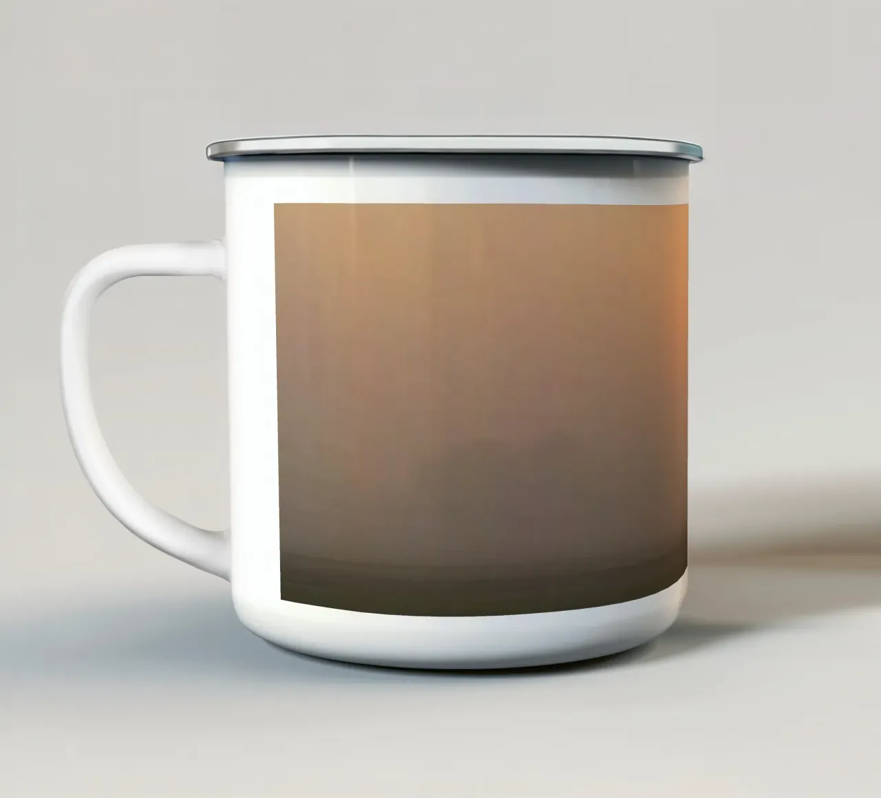 Alba su campo nebbioso tazza in smalto da DesignDoodle