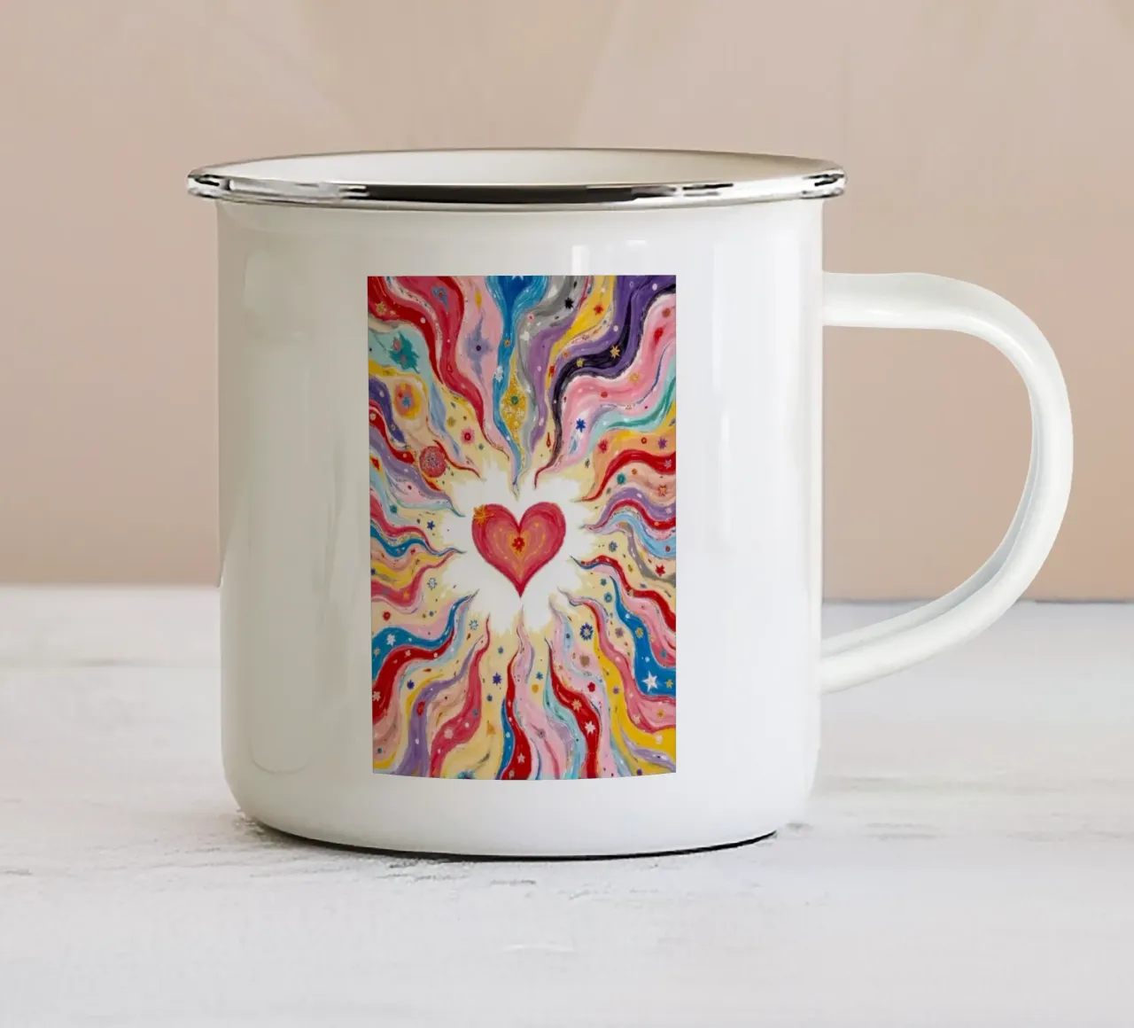 the heart impact tazza in smalto da feny