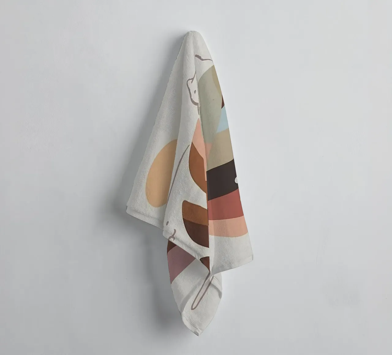 cat climb on color leaf asciugamano da bagno da Keyn