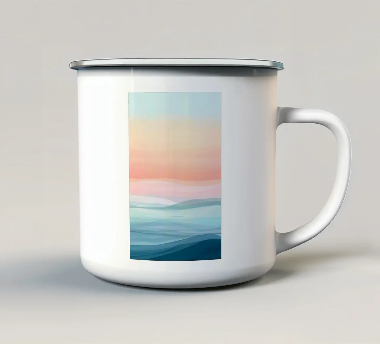 gradient wind clouds tazza in smalto da Keyn