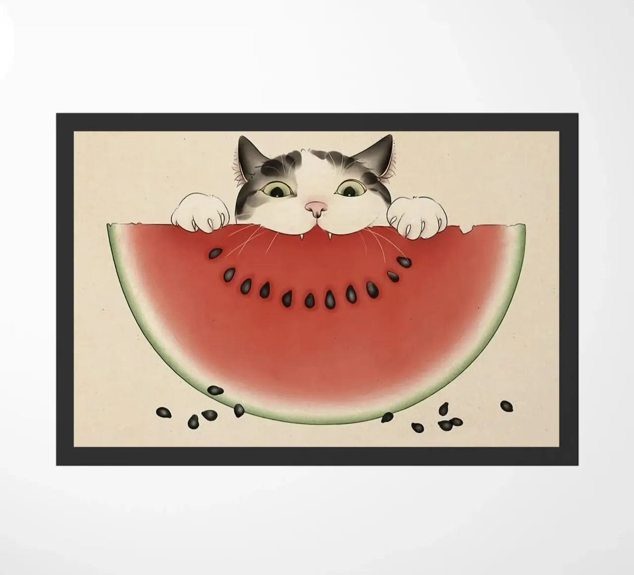 cat and watermelon zerbino da feny