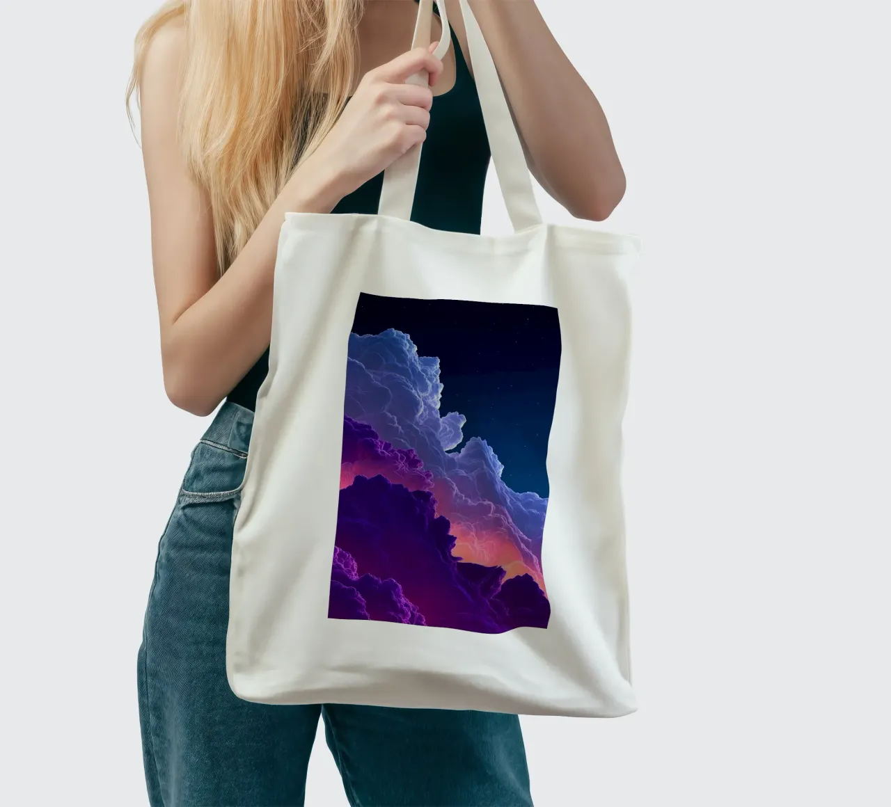 cloud wave gradient color borsa in juta da feny