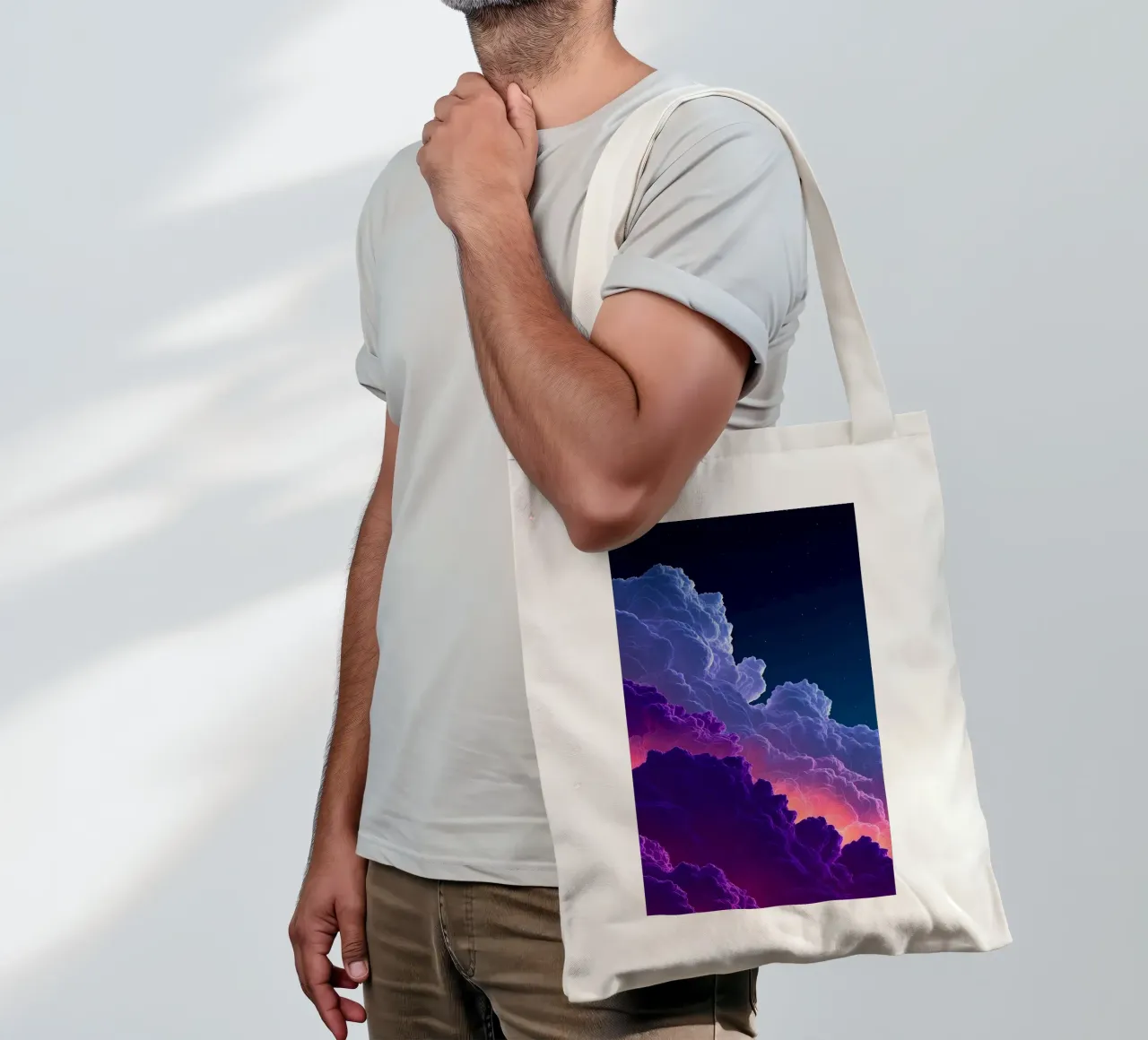 cloud wave gradient color borsa in juta da feny