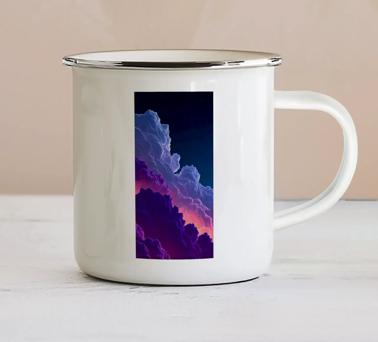 cloud wave gradient color tazza in smalto da feny