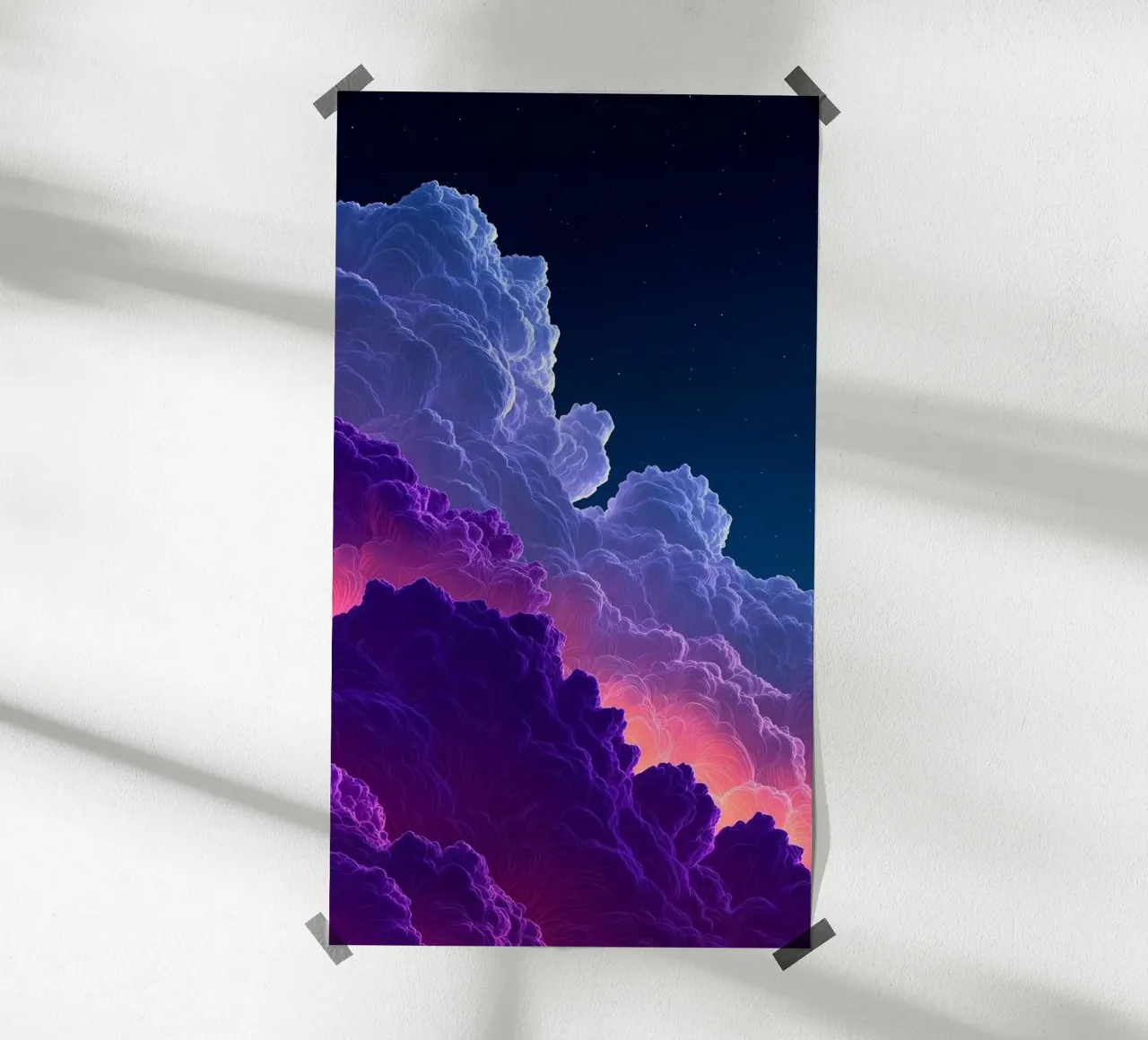 cloud wave gradient color poster da feny