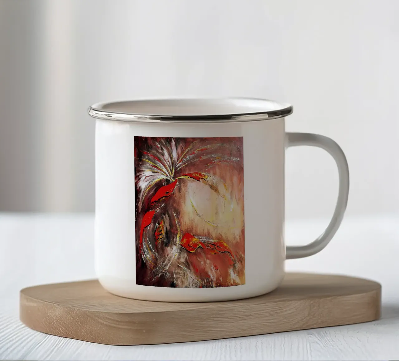 IL SECONDO MILLENNIO. tazza in smalto da Thierry Vobmann Abstract painting