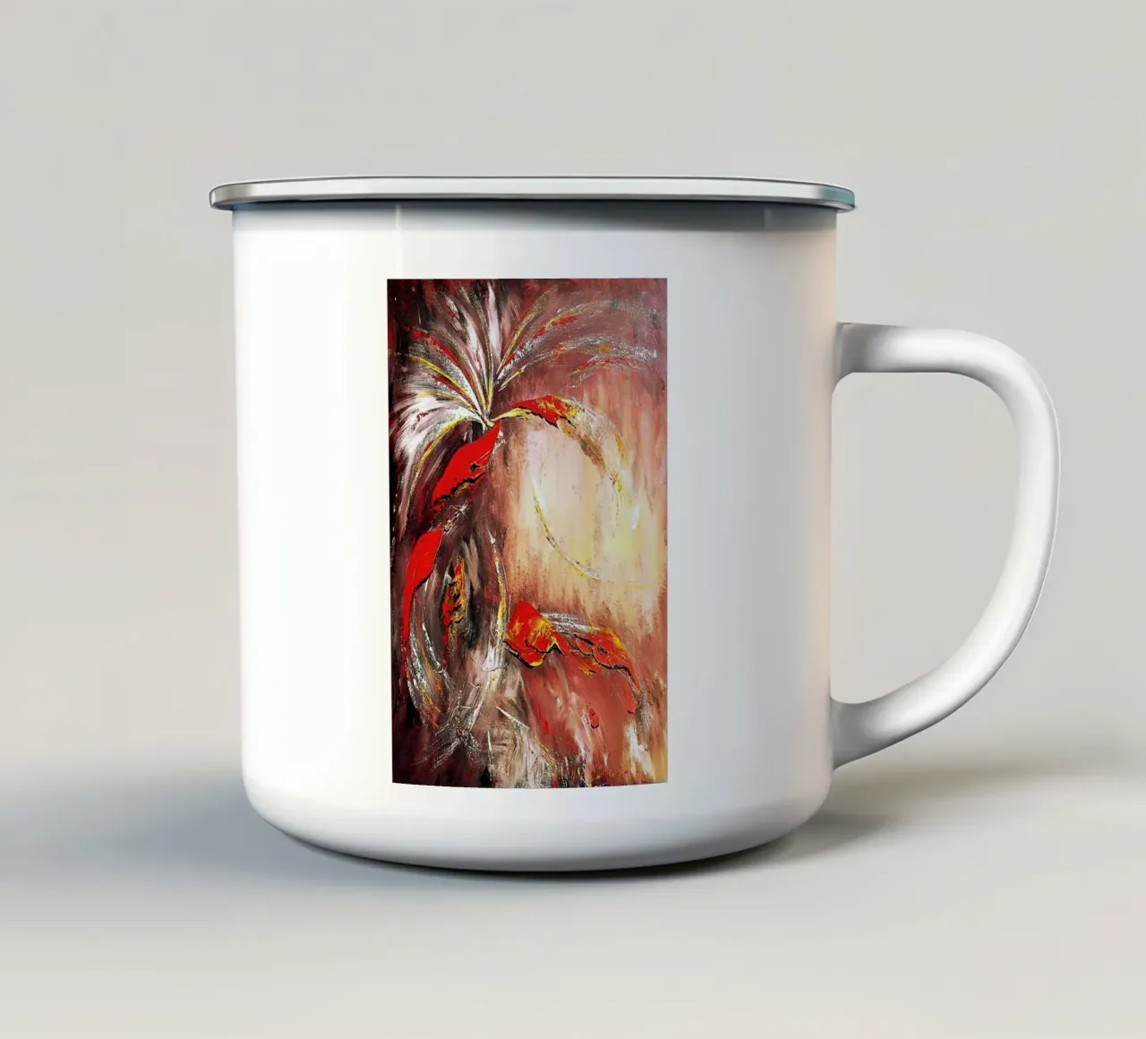 IL SECONDO MILLENNIO. tazza in smalto da Thierry Vobmann Abstract painting