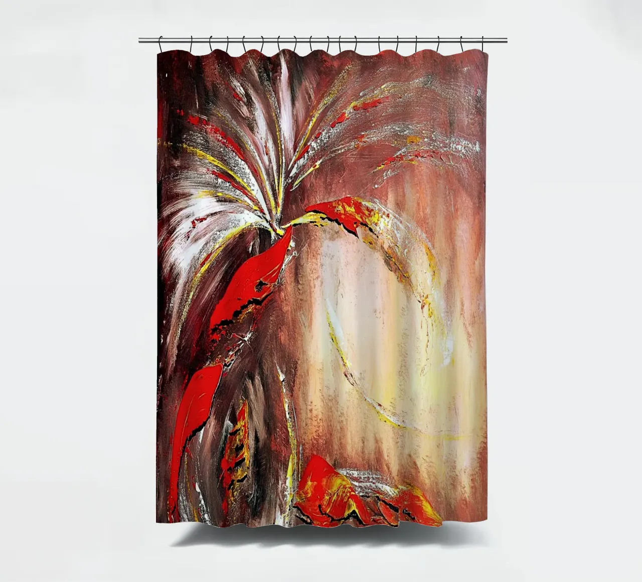 DAS ZWEITE JAHRTAUSEND. Duschvorhang von Thierry Vobmann Abstract painting