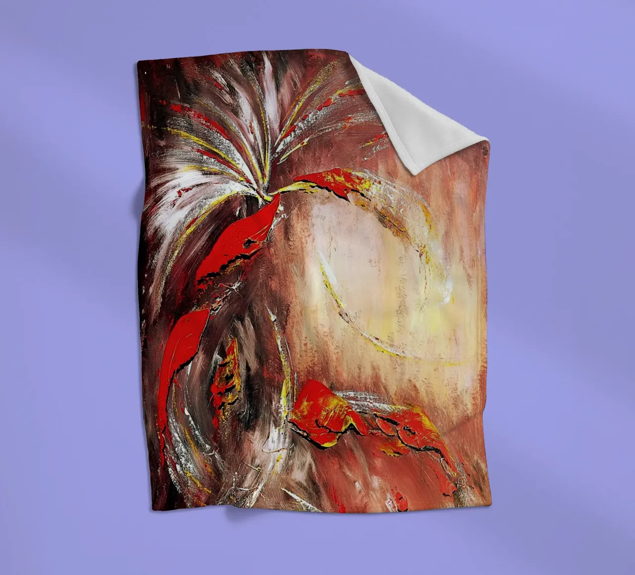 DAS ZWEITE JAHRTAUSEND. Fleecedecke von Thierry Vobmann Abstract painting