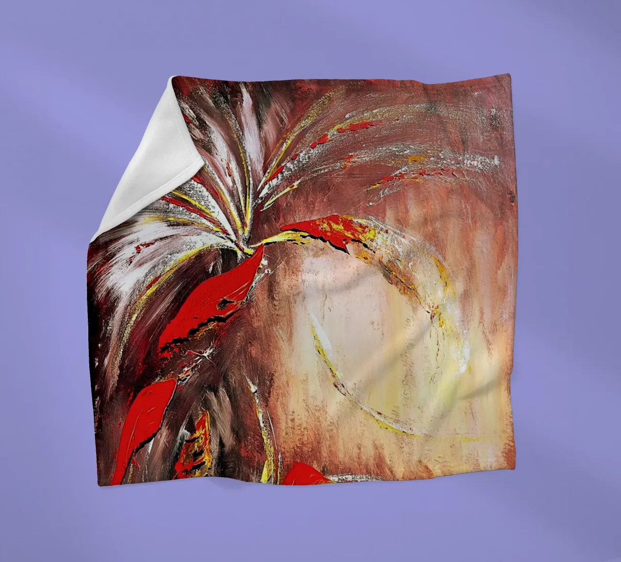DAS ZWEITE JAHRTAUSEND. Fleecedecke von Thierry Vobmann Abstract painting