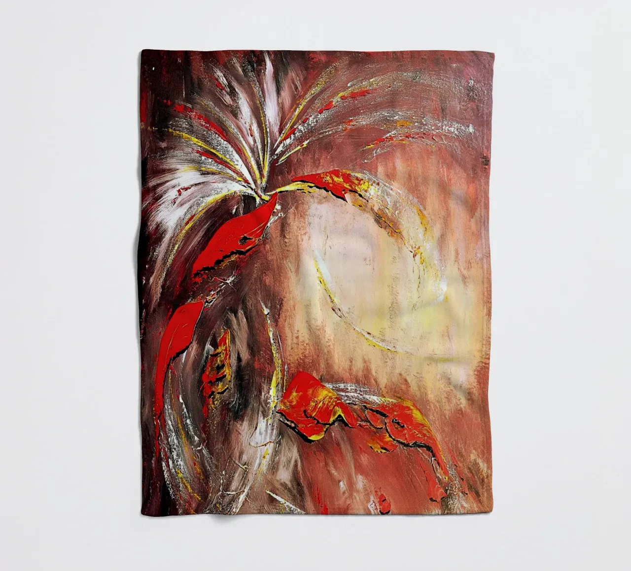 DAS ZWEITE JAHRTAUSEND. Fleecedecke von Thierry Vobmann Abstract painting