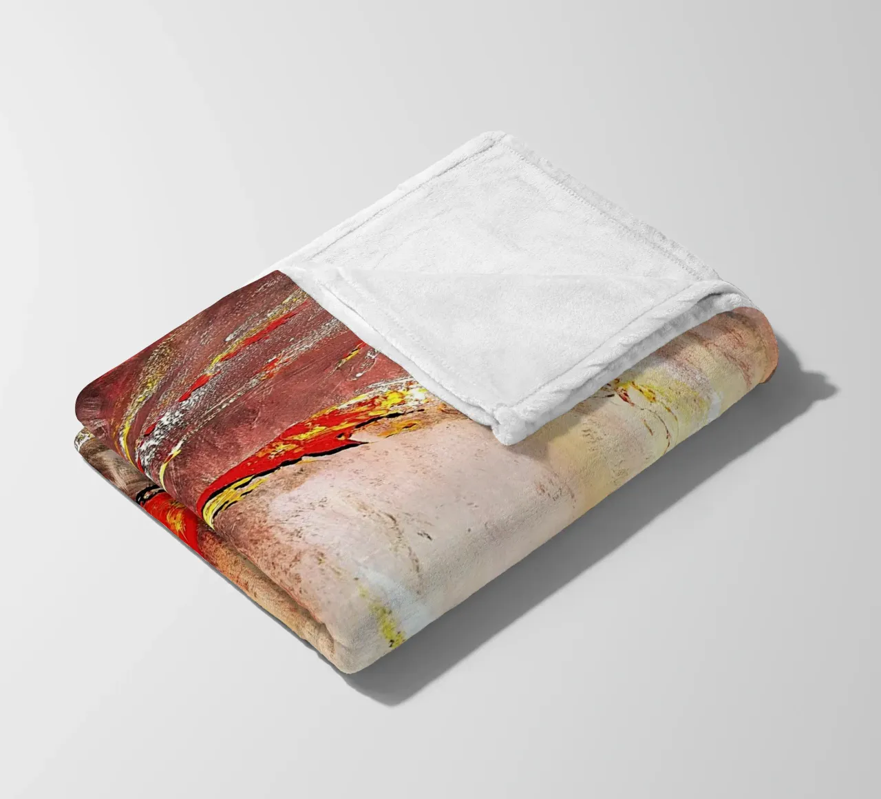 DAS ZWEITE JAHRTAUSEND. Fleecedecke von Thierry Vobmann Abstract painting