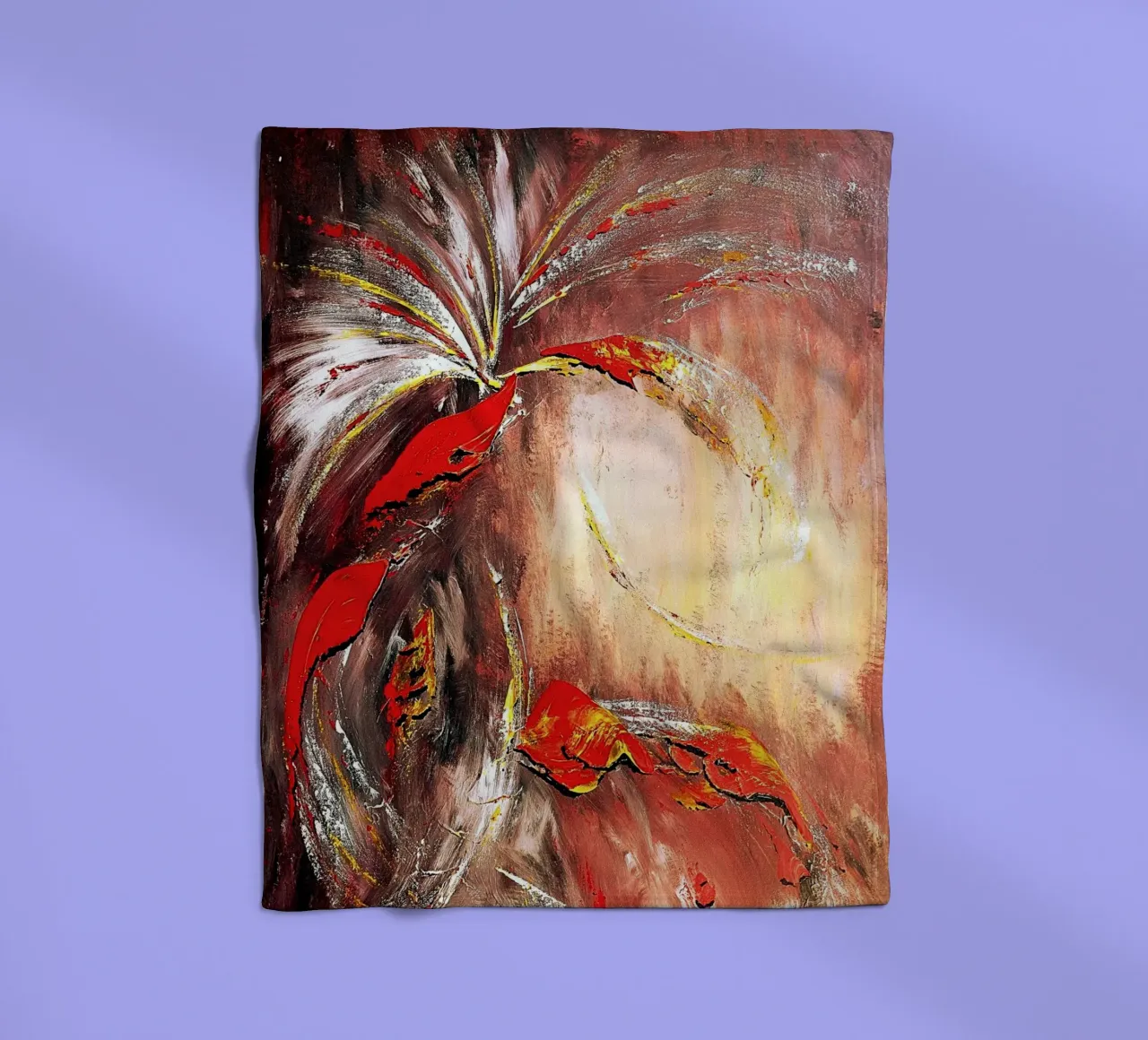 DAS ZWEITE JAHRTAUSEND. Fleecedecke von Thierry Vobmann Abstract painting