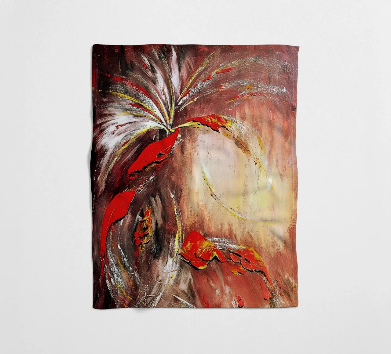 DAS ZWEITE JAHRTAUSEND. Fleecedecke von Thierry Vobmann Abstract painting
