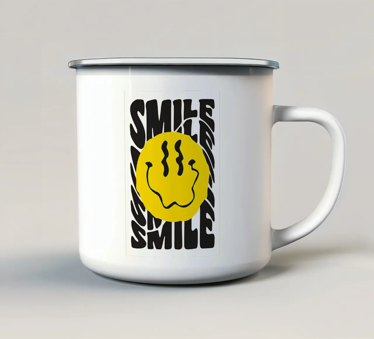 SORRISO!!! tazza in smalto da brianjozz