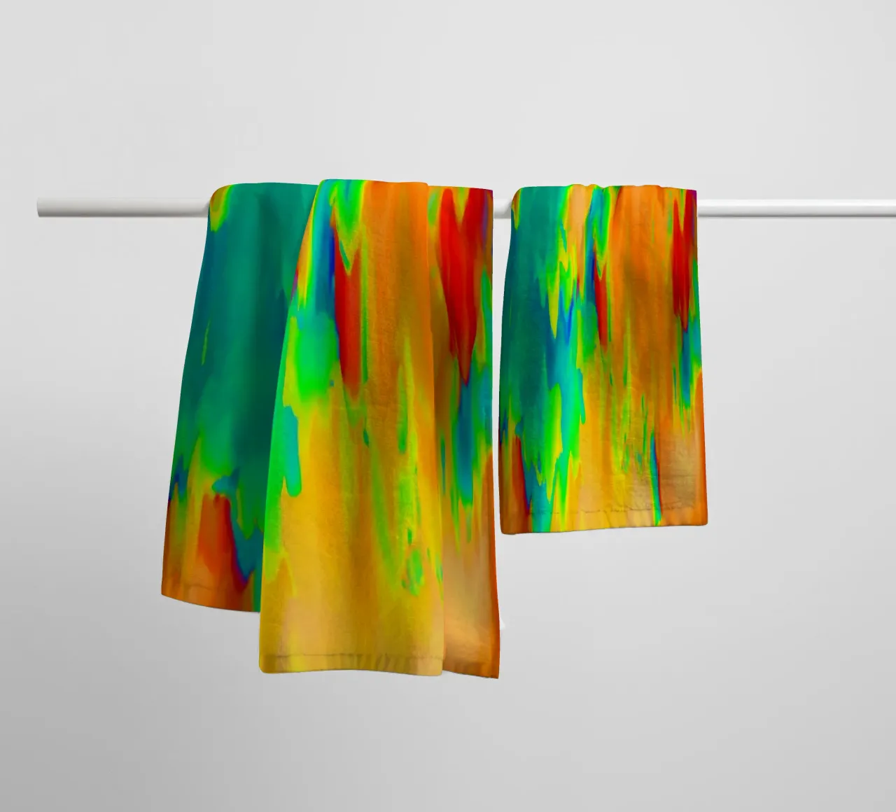 Bright, flowing colours - as if painted towel by Gürsel Yesil Digital Art