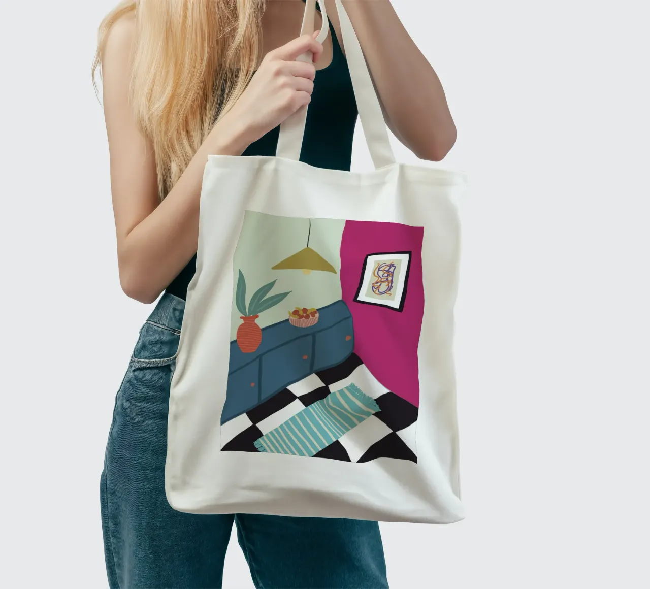 Vivere a colori borsa in juta da hej malu