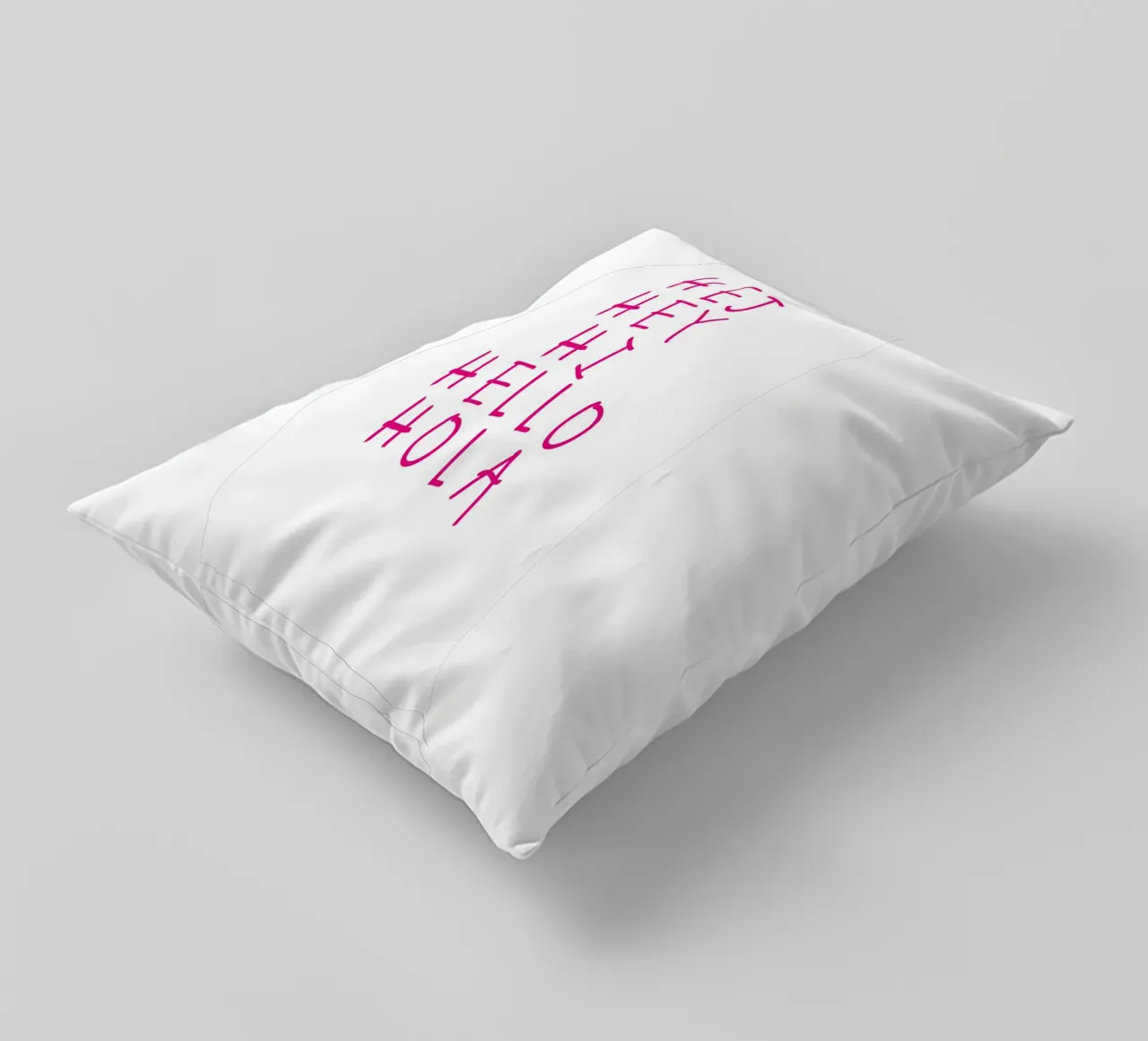 Hej Hey Hi Hello Typography cuscino da Attaboy Dsgn