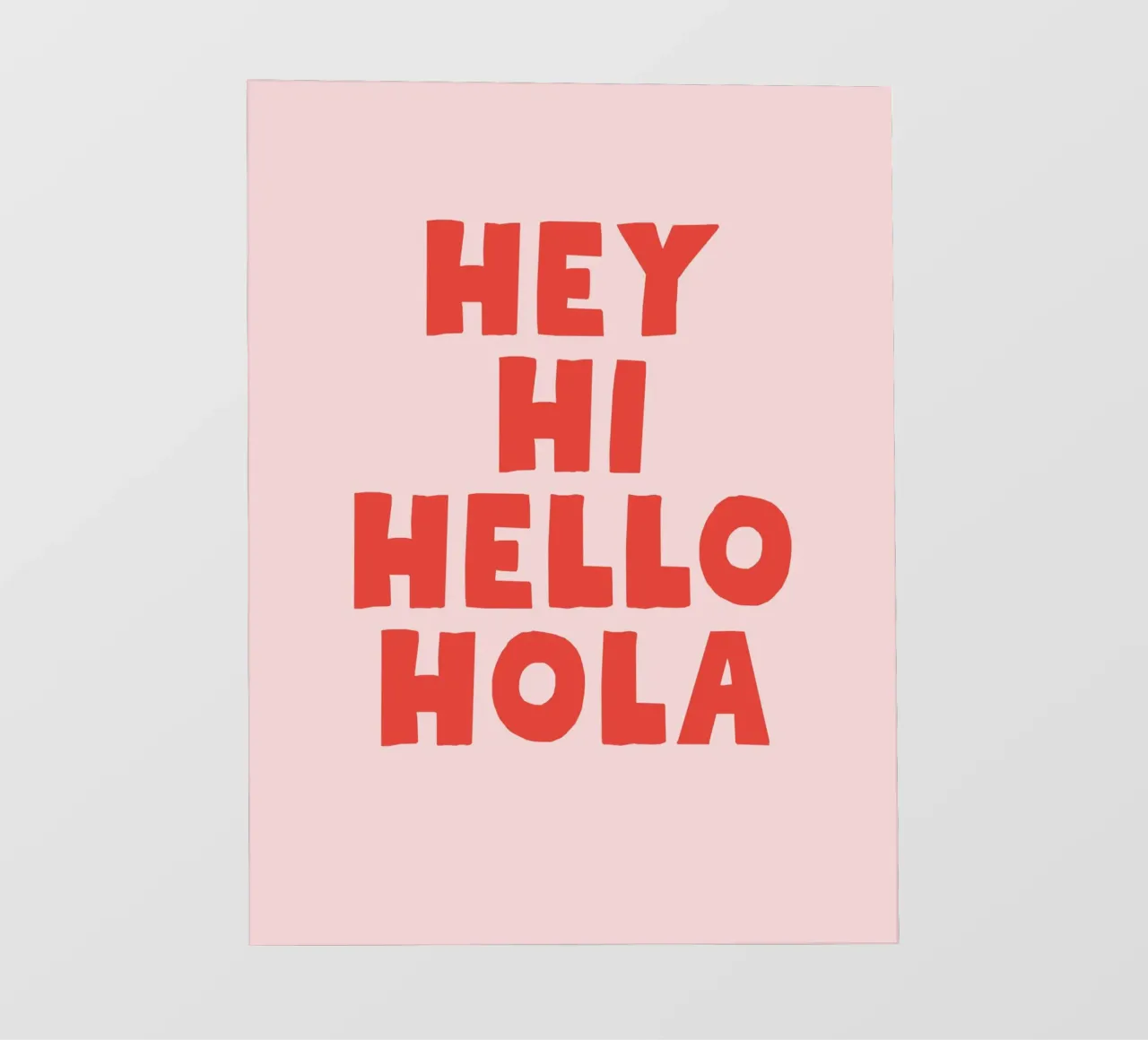 Hej Hey Hi Hello Typography pellicola backlit da Attaboy Dsgn